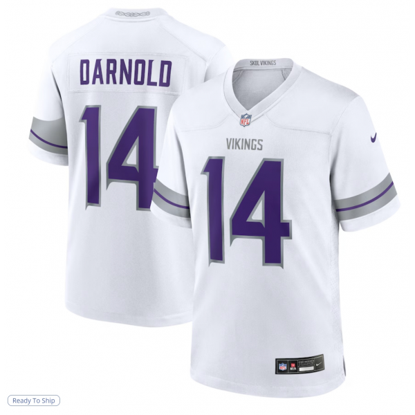 Men's Minnesota Vikings Sam Darnold Nike White Alternate Game Player Jersey