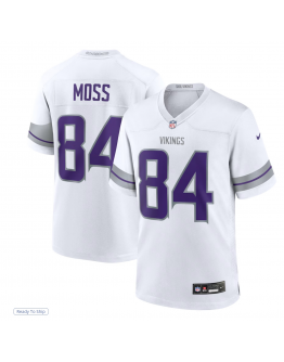 Men's Minnesota Vikings Randy Moss Nike White Alternate Retired Player Game Jersey