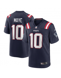 Men's New England Patriots Drake Maye Nike Navy Player Game Jersey