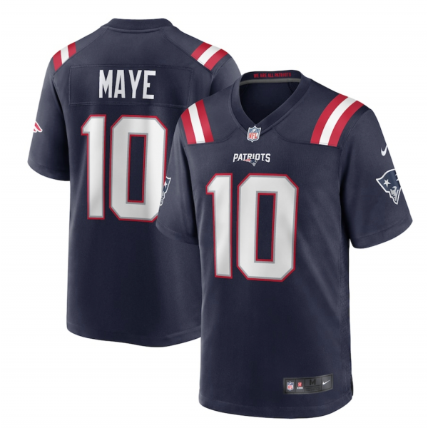 Men's New England Patriots Drake Maye Nike Navy Player Game Jersey