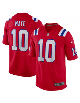 Men's New England Patriots Drake Maye Nike Red Player Game Jersey