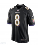 Men's Baltimore Ravens Lamar Jackson Nike Black Alternate Game Jersey