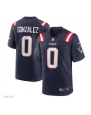 Men's New England Patriots Christian Gonzalez Nike Navy Team Game Jersey