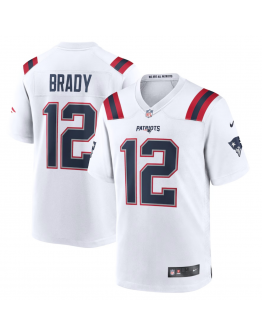 Men's New England Patriots Tom Brady Nike White Retired Game Jersey