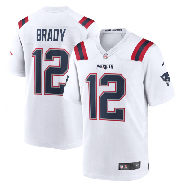 Men's New England Patriots Tom Brady Nike White Retired Game Jersey