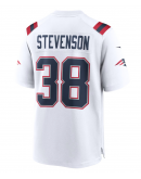 Men's New England Patriots Rhamondre Stevenson Nike White Game Player Jersey