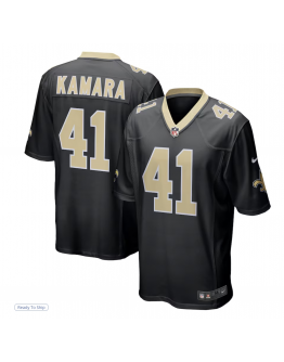 Men's New Orleans Saints Alvin Kamara Nike Black Game Jersey