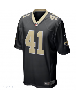 Men's New Orleans Saints Alvin Kamara Nike Black Game Jersey