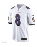 Men's Baltimore Ravens Lamar Jackson Nike White Game Jersey