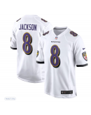 Men's Baltimore Ravens Lamar Jackson Nike White Game Jersey