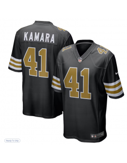 Men's New Orleans Saints Alvin Kamara Nike Black Alternate Game Jersey