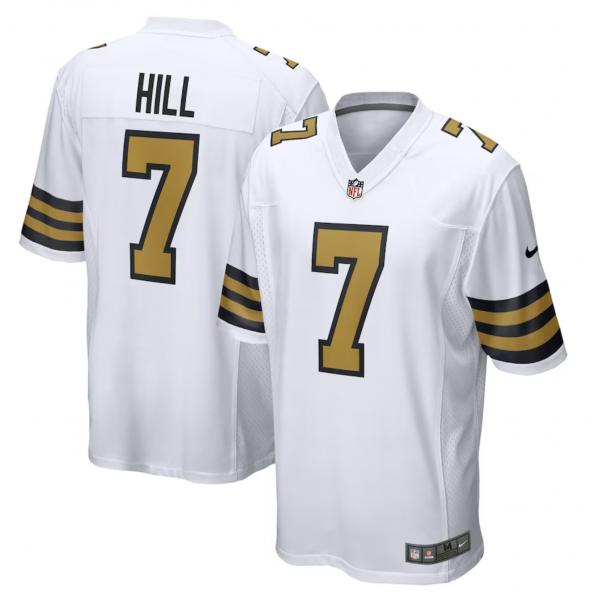 Men's New Orleans Saints Taysom Hill Nike White Alternate Game Jersey