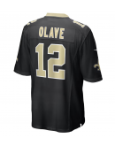 Men's New Orleans Saints Chris Olave Nike Black Player Game Jersey