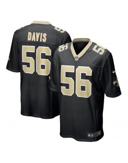 Men's New Orleans Saints Demario Davis Nike Black Game Jersey