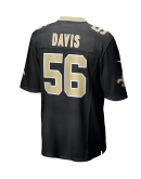 Men's New Orleans Saints Demario Davis Nike Black Game Jersey