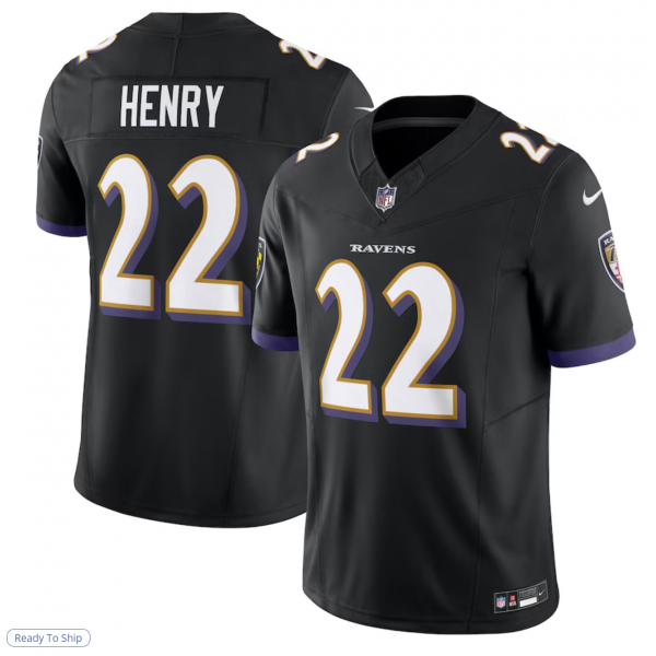 Men's Baltimore Ravens Derrick Henry Nike Black Vapor F.U.S.E. Limited Jersey