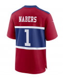 Men's New York Giants Malik Nabers Nike Century Red Alternate Game Jersey