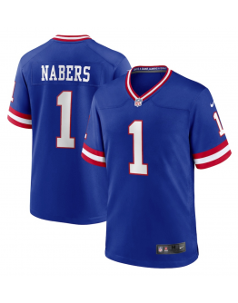 Men's New York Giants Malik Nabers Nike Royal 2nd Alternate Game Jersey