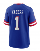 Men's New York Giants Malik Nabers Nike Royal 2nd Alternate Game Jersey