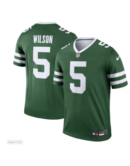 Men's New York Jets Garrett Wilson Nike Legacy Green Legend Player Performance Top