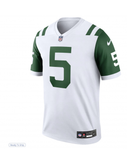 Men's New York Jets Garrett Wilson Nike White Alternate Legend Player Performance Top