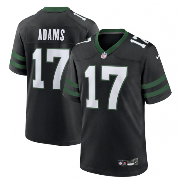 Men's New York Jets Davante Adams Nike Legacy Black Alternate Game Jersey