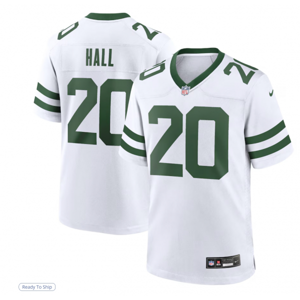 Men's New York Jets Breece Hall Nike Legacy White Game Jersey