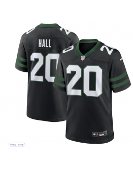 Men's New York Jets Breece Hall Nike Legacy Black Alternate Game Jersey