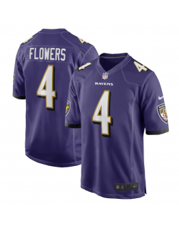 Men's Baltimore Ravens Zay Flowers Nike Purple Game Jersey