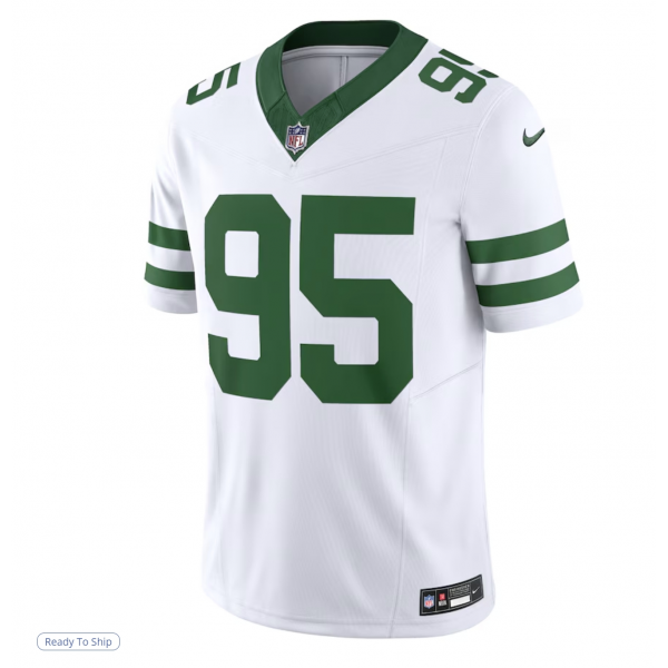 Men's New York Jets Quinnen Williams Nike Legacy White Vapor F.U.S.E. Limited Jersey