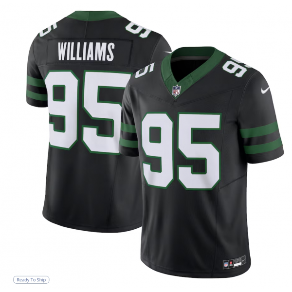 Men's New York Jets Quinnen Williams Nike Legacy Black Alternate Vapor F.U.S.E. Limited Jersey