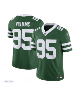 Men's New York Jets Quinnen Williams Nike Legacy Green Vapor F.U.S.E. Limited Jersey