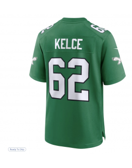 Men's Philadelphia Eagles Jason Kelce Nike Kelly Green Alternate Game Player Jersey