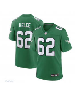 Men's Philadelphia Eagles Jason Kelce Nike Kelly Green Alternate Game Player Jersey