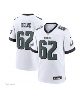 Men's Philadelphia Eagles Jason Kelce Nike White White Game Jersey