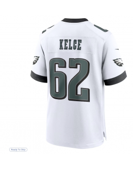 Men's Philadelphia Eagles Jason Kelce Nike White White Game Jersey