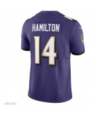 Men's Baltimore Ravens Kyle Hamilton Nike Purple Vapor F.U.S.E. Limited Jersey