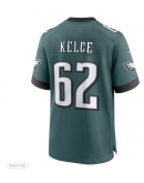 Men's Philadelphia Eagles Jason Kelce Nike Midnight Green Team Game Jersey