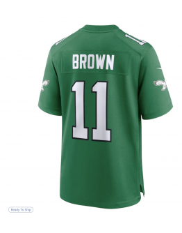 Men's Philadelphia Eagles A.J. Brown Nike Kelly Green Alternate Game Player Jersey