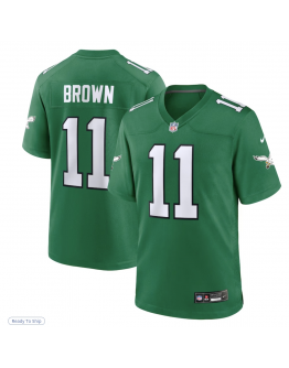 Men's Philadelphia Eagles A.J. Brown Nike Kelly Green Alternate Game Player Jersey