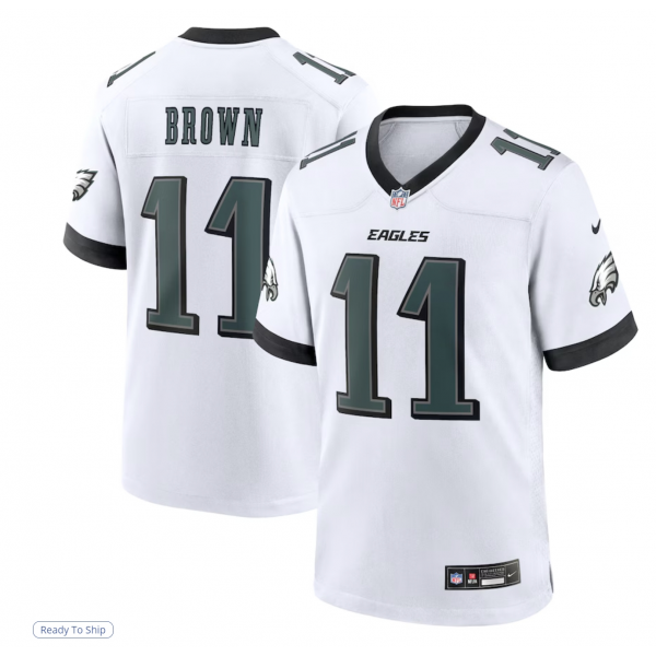 Men's Philadelphia Eagles A.J. Brown Nike White White Game Jersey