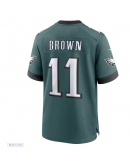 Men's Philadelphia Eagles A.J. Brown Nike Midnight Green Team Game Jersey