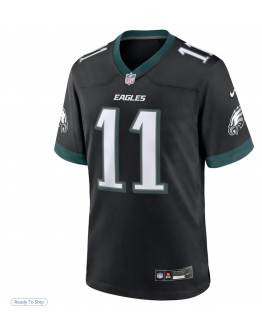 Men's Philadelphia Eagles A.J. Brown Nike Black Alternate Game Jersey