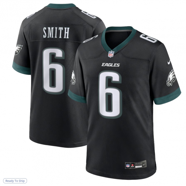 Men's Philadelphia Eagles DeVonta Smith Nike Black Alternate Game Jersey