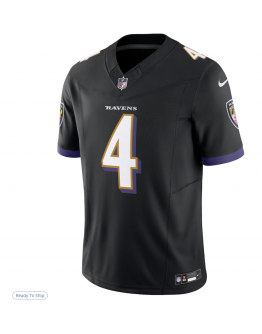 Men's Baltimore Ravens Zay Flowers Nike Black Alternate Vapor F.U.S.E. Limited Jersey