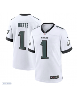 Men's Philadelphia Eagles Jalen Hurts Nike White White Game Jersey