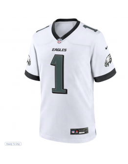 Men's Philadelphia Eagles Jalen Hurts Nike White White Game Jersey