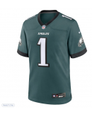 Men's Philadelphia Eagles Jalen Hurts Nike Midnight Green Team Game Jersey