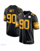 Men's Pittsburgh Steelers T.J. Watt Nike Black Alternate Game Jersey