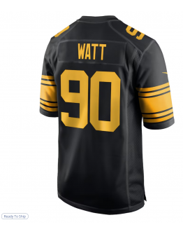 Men's Pittsburgh Steelers T.J. Watt Nike Black Alternate Game Jersey